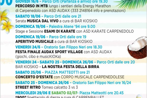 Estate Carpenedolese 2022 – giugno