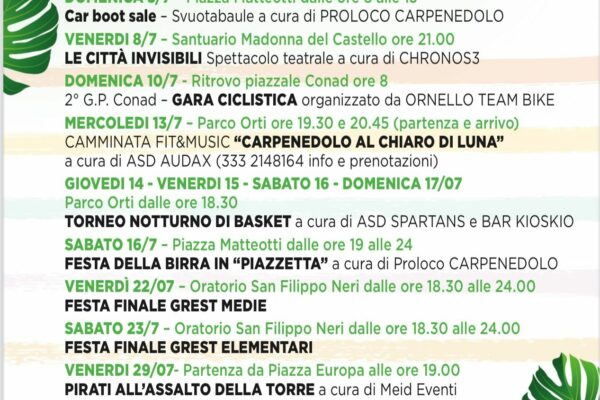 Estate Carpenedolese 2022 – luglio
